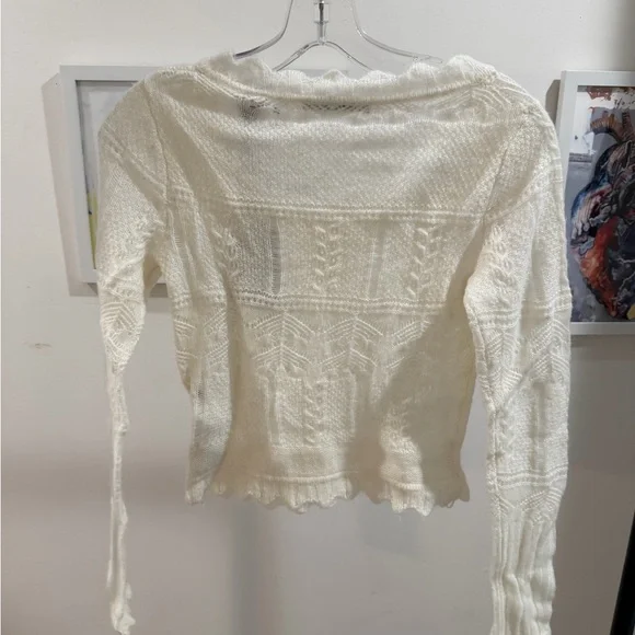 All Saints Women's Cream Knit Vanessa Jumper Sweater - Picture 3 of 3